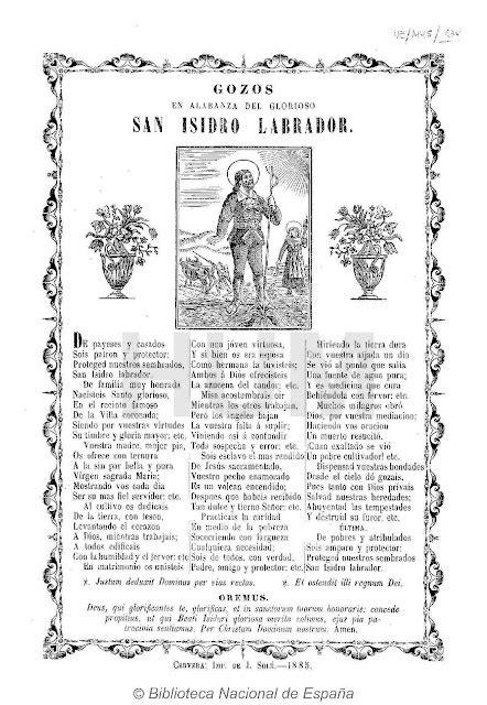 Gozos San Isidro Labrador .